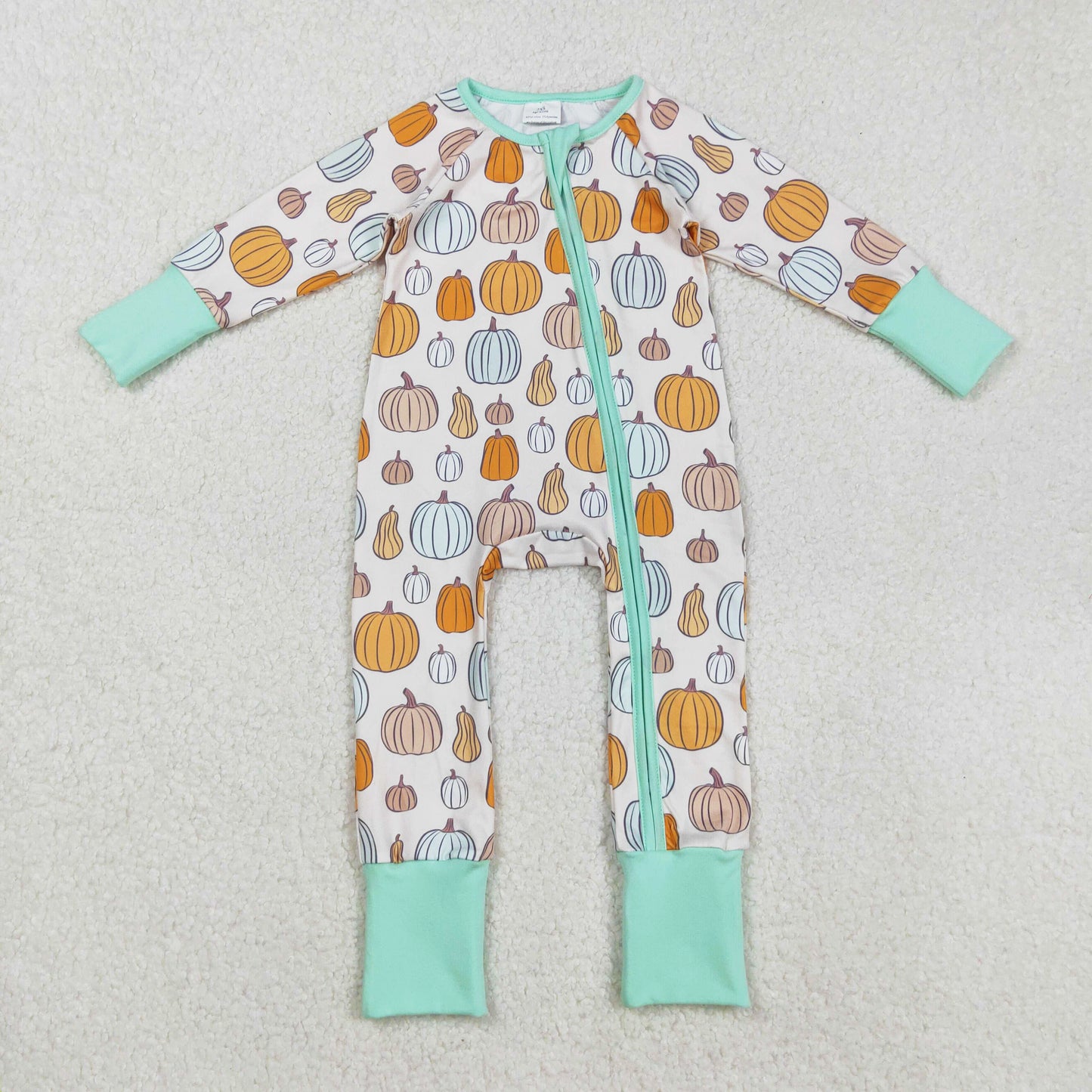 long sleeve pumpkin zipper sleeper