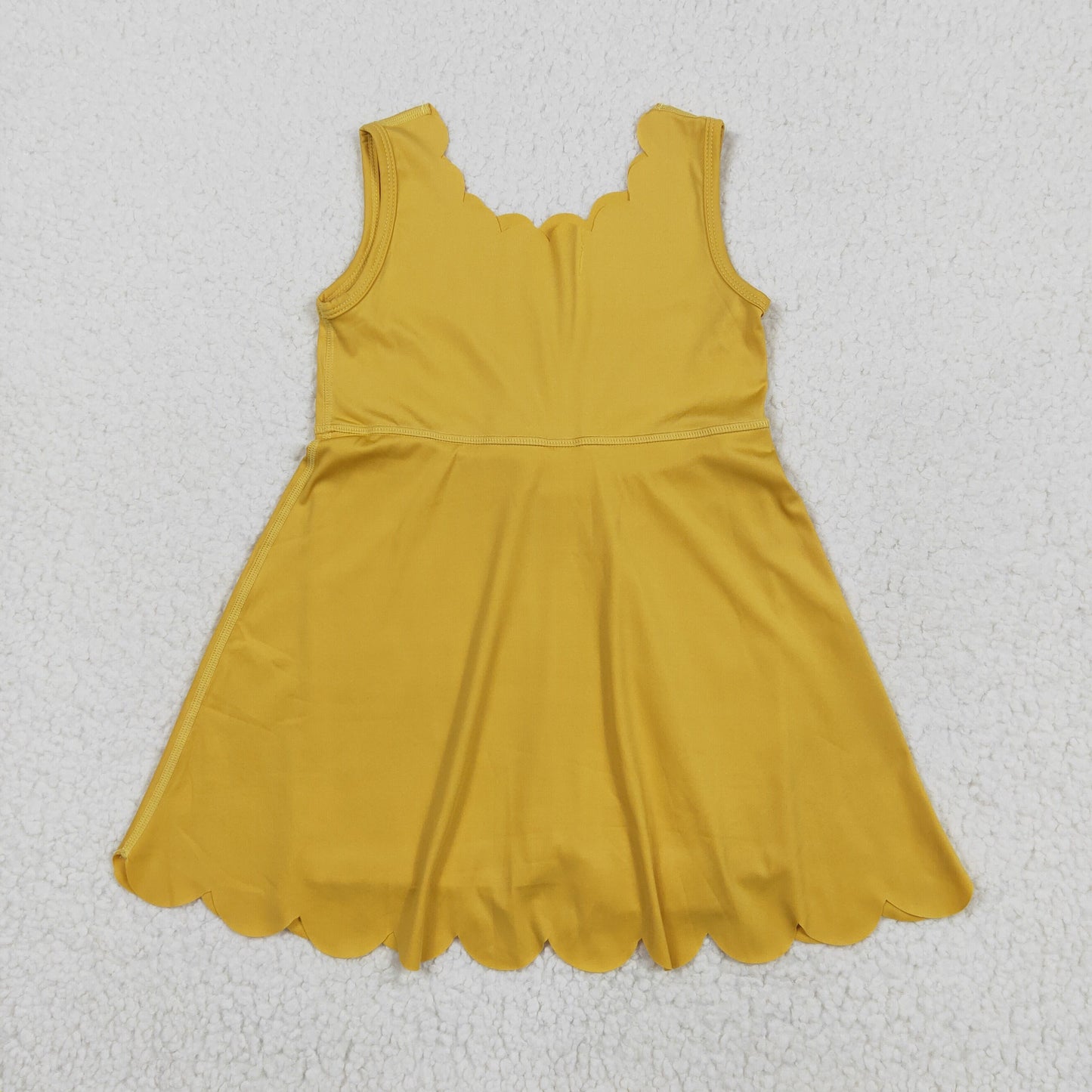 solid mustard athletic yoga dress