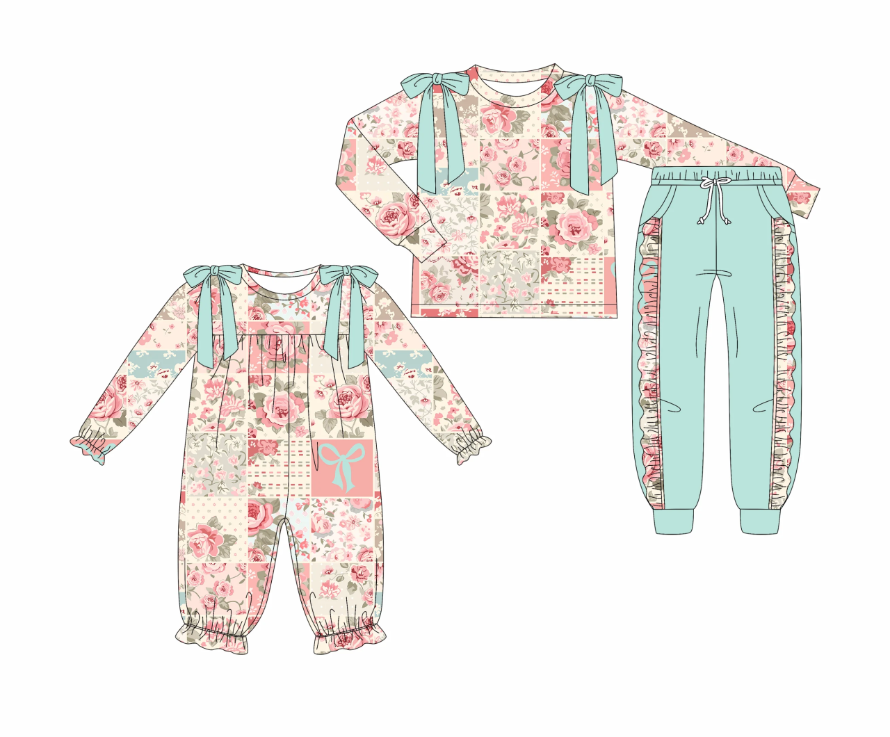 NO MOQ CLOSE 2025 2nd Sept floral patchwork sibling clothing