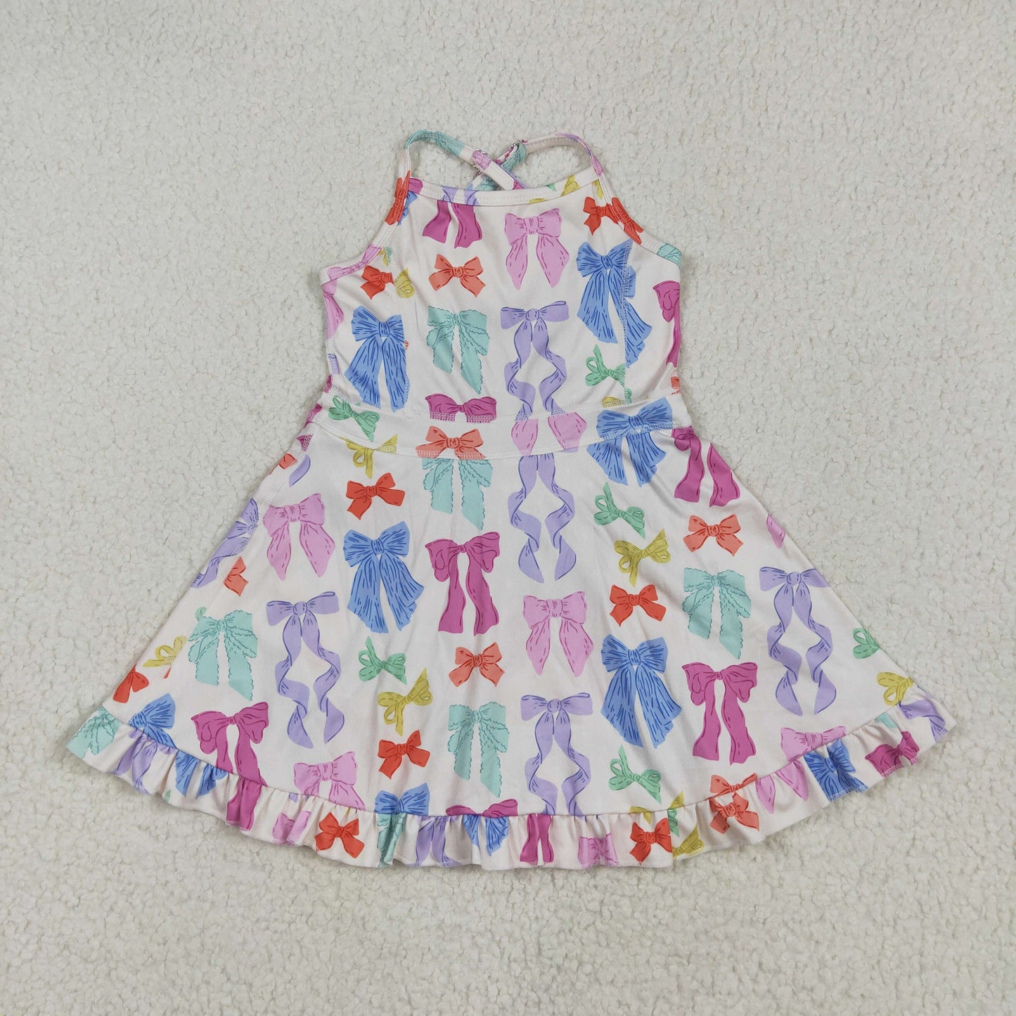 colorful bow athletic dress