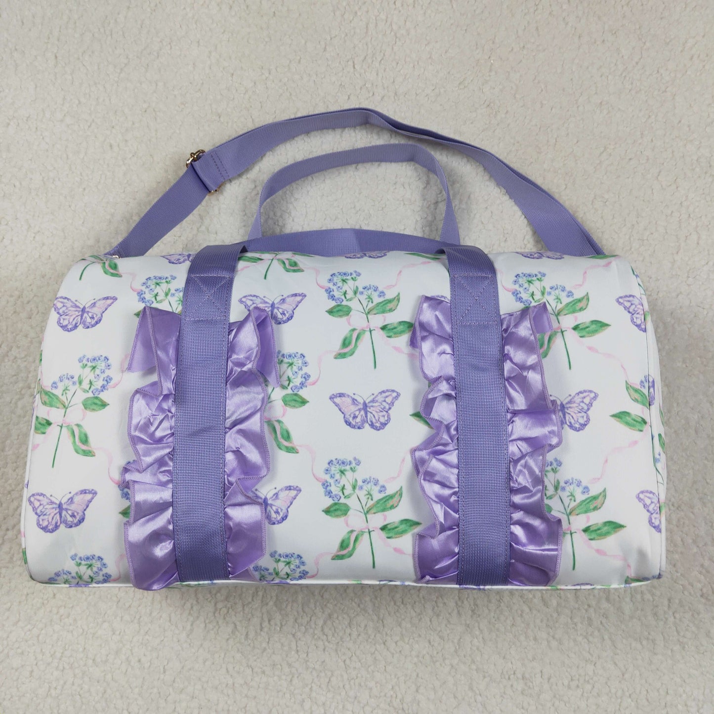 butterfly flower duffel & gym bags