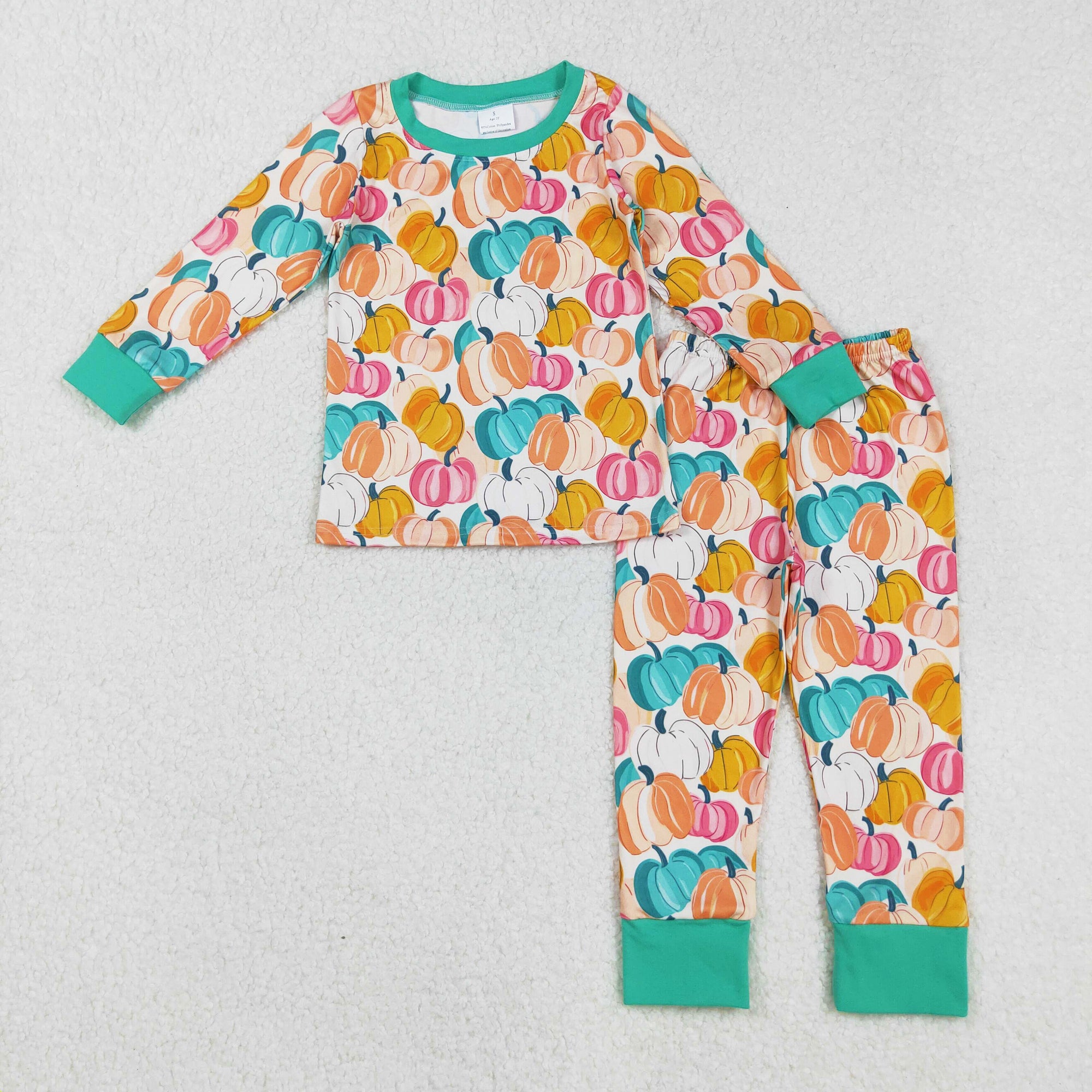 colorful pumpkin two pieces pajama