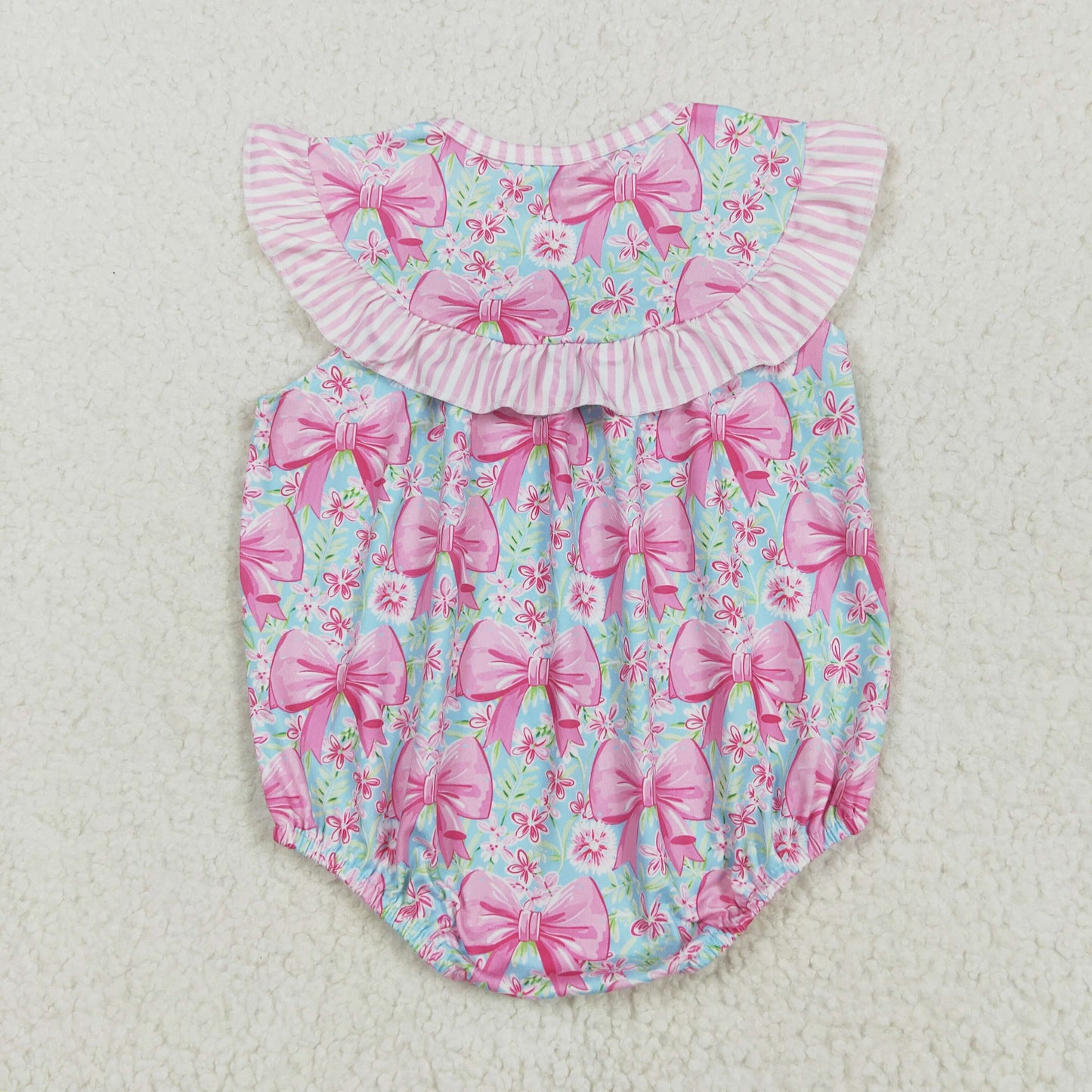 pink bow flroal i love dad embroidered bubble