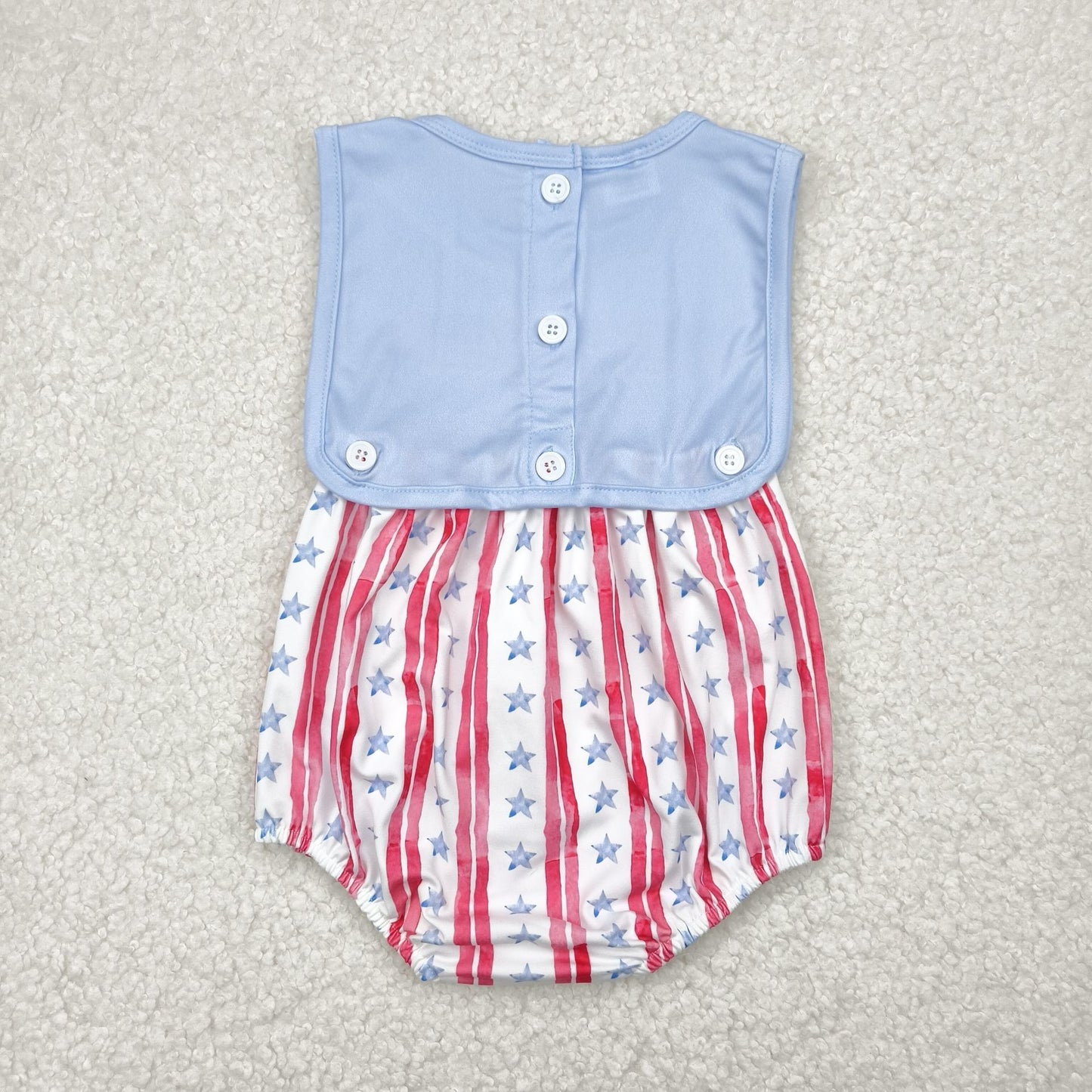 flag print star stripes romper