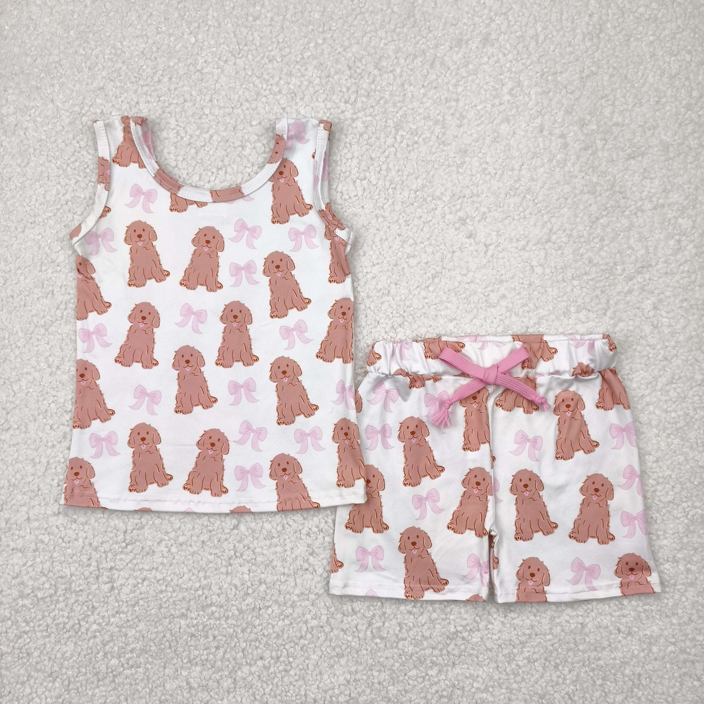 puppy tank shorts set