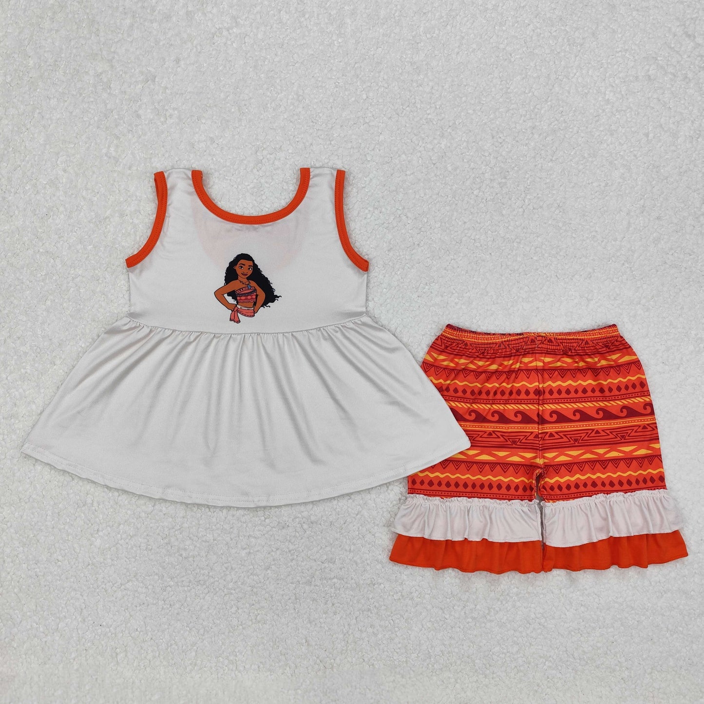 island princess ruffle shorts set girls clothing
