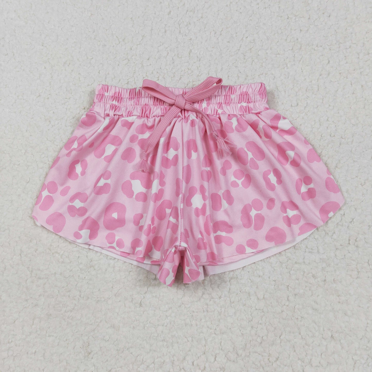 pink leopard butterfly shorts