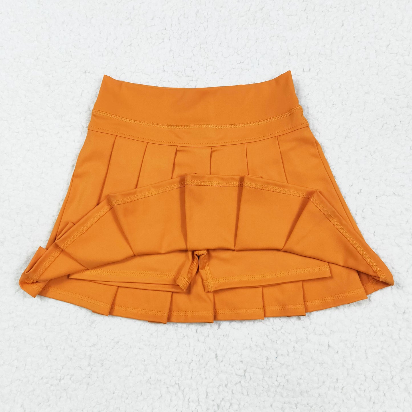 Girl Pleated Cheer Skirts Cheerleader Skirt Orange