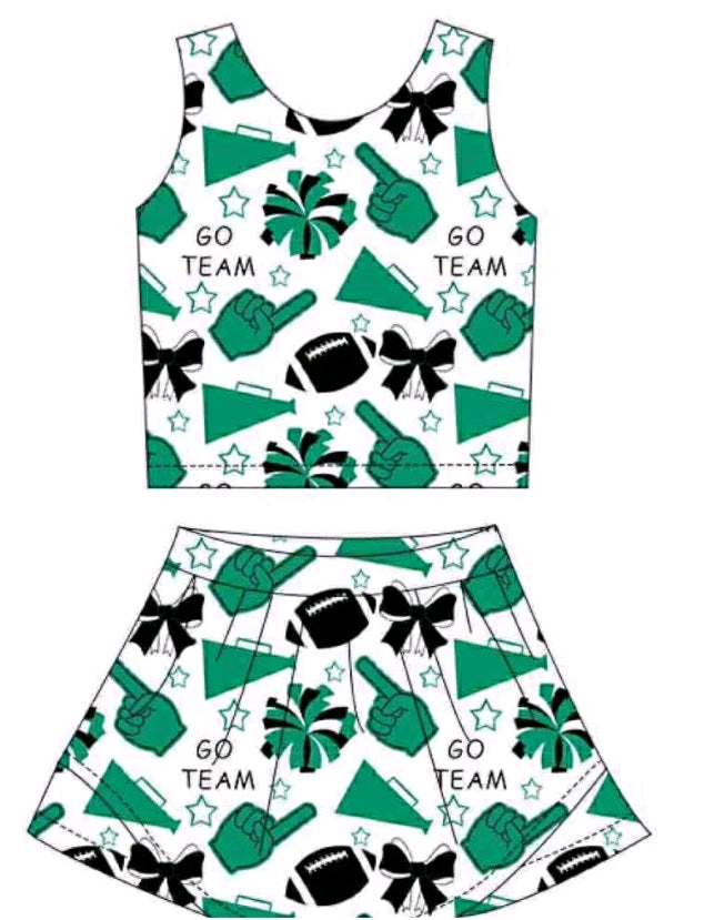 NO MOQ CLOSE 2025 6th Sept milk silk material go team girls skorts set