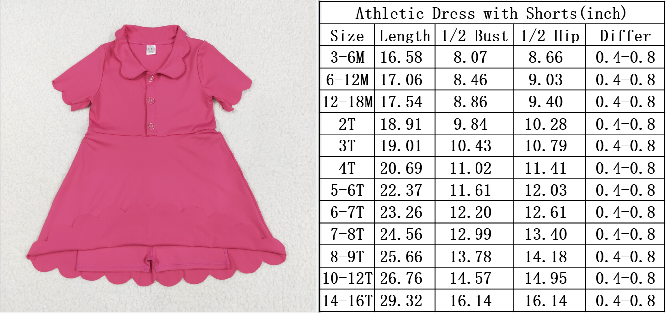 solid hot pink athletic yoga dress