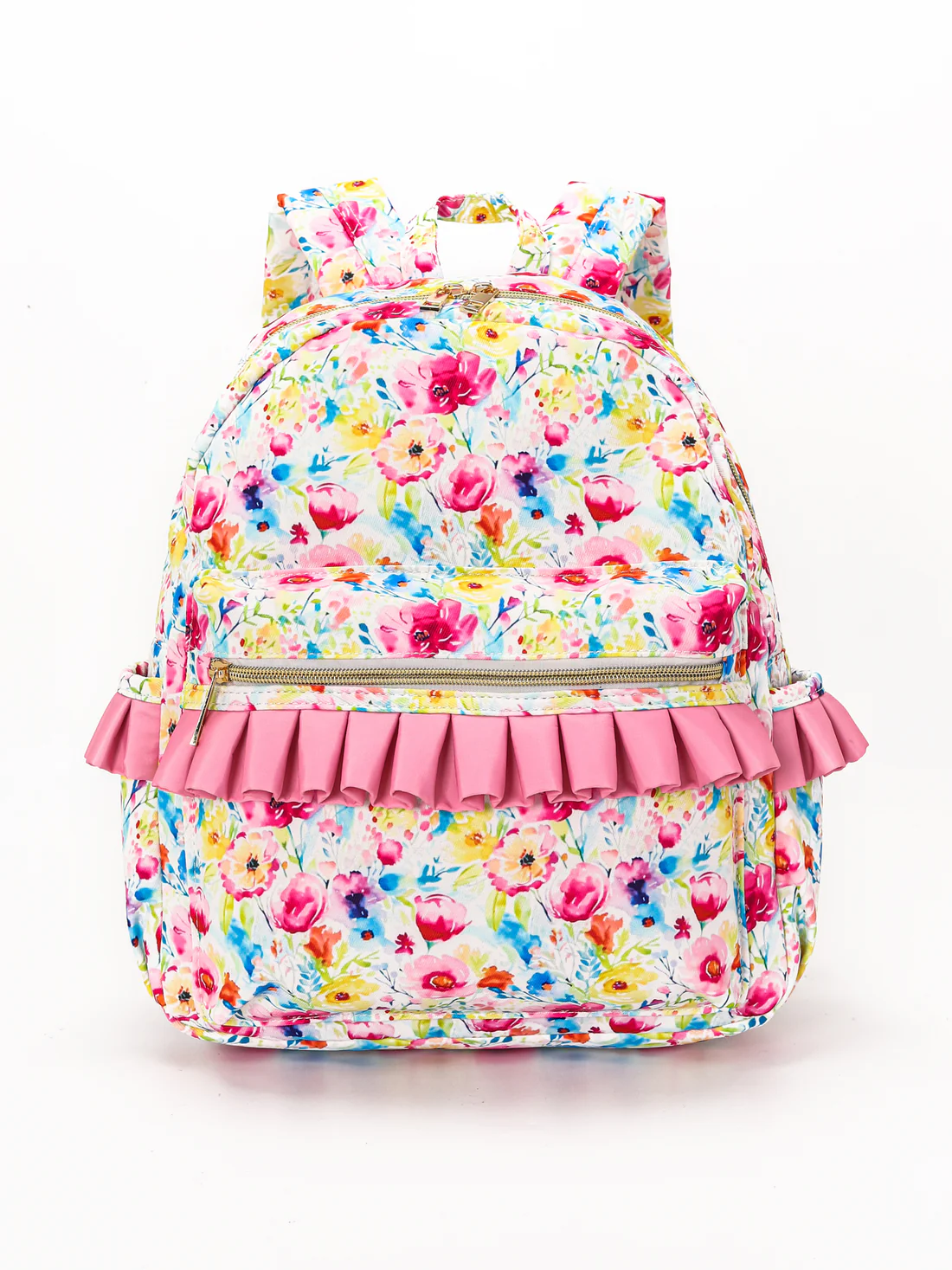 watercolor flower print bag children backpack