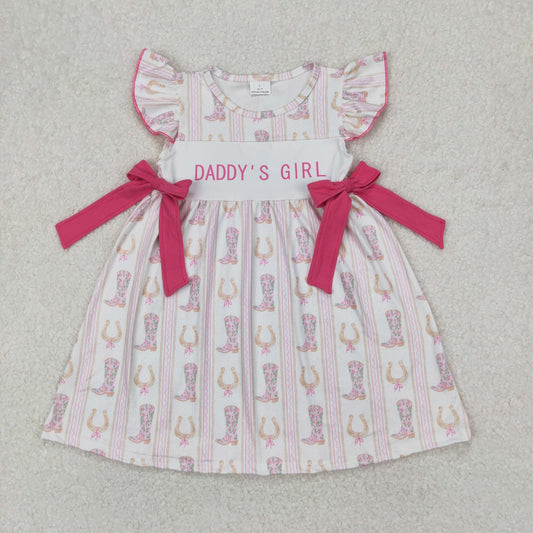 daddy's girl floral boots dress