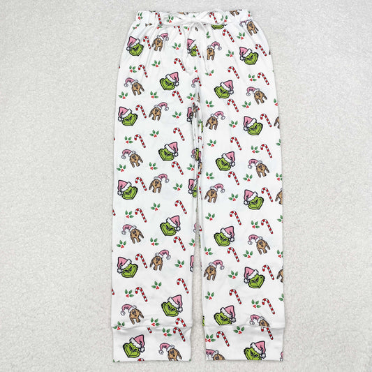 Christmas grinchey print adult woman pants