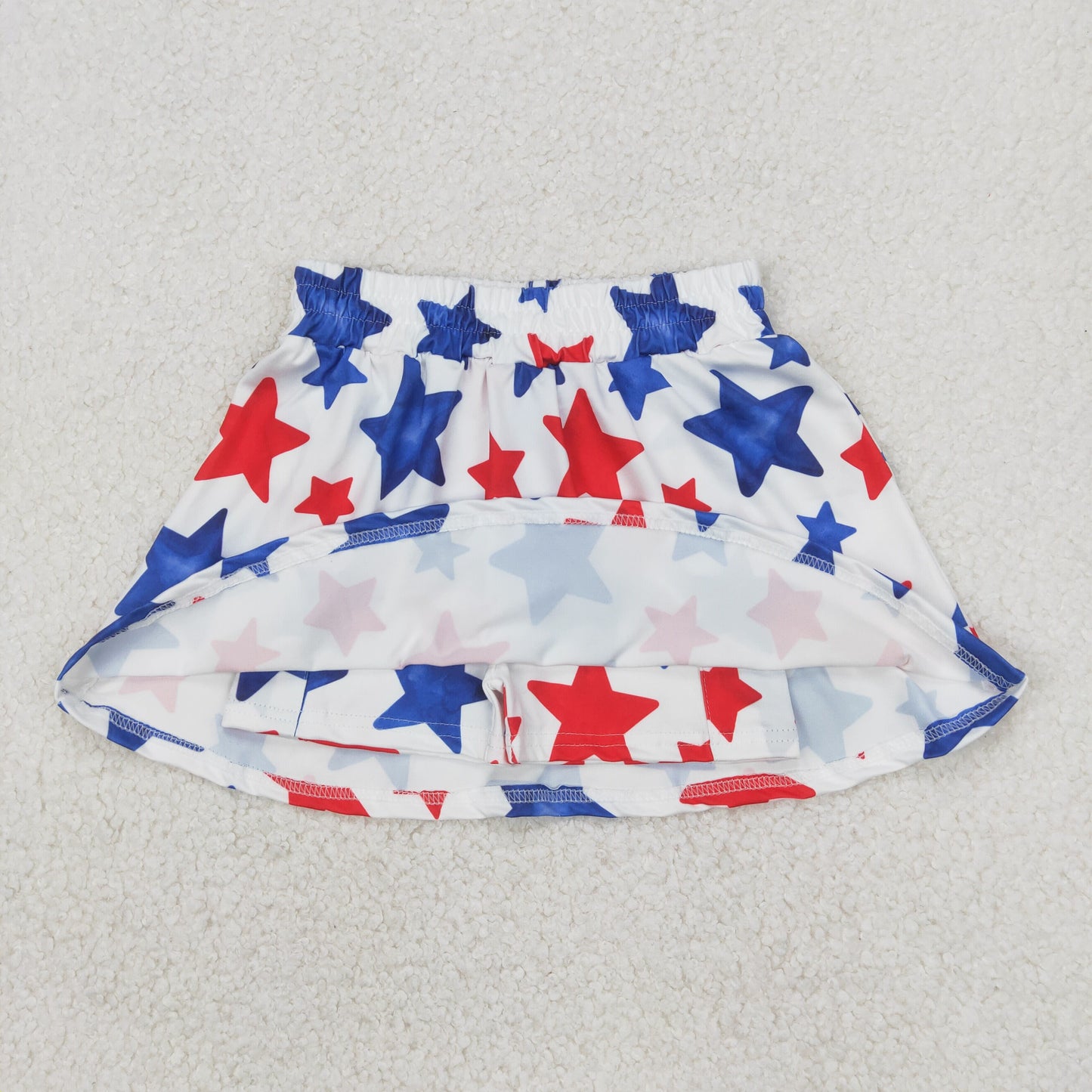 red white blue star print skort skirt