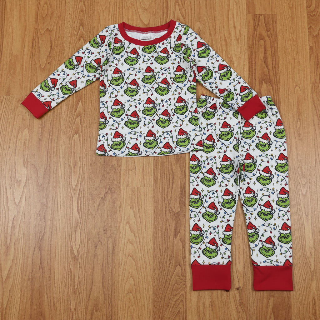 gri*ch Christmas light unisex kids lounge set pajama
