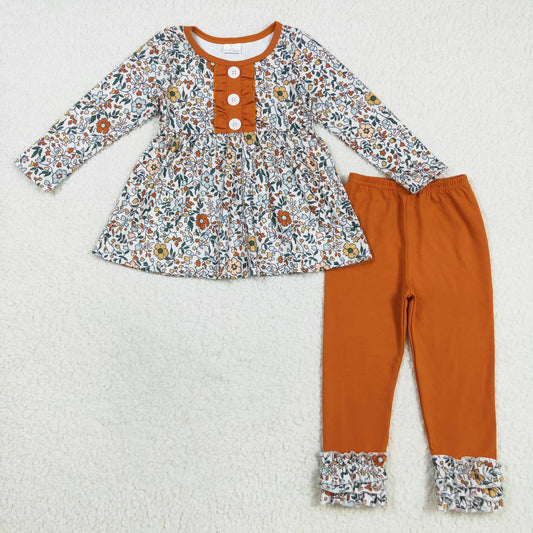 floral tunic icing pants set fall girls clothing