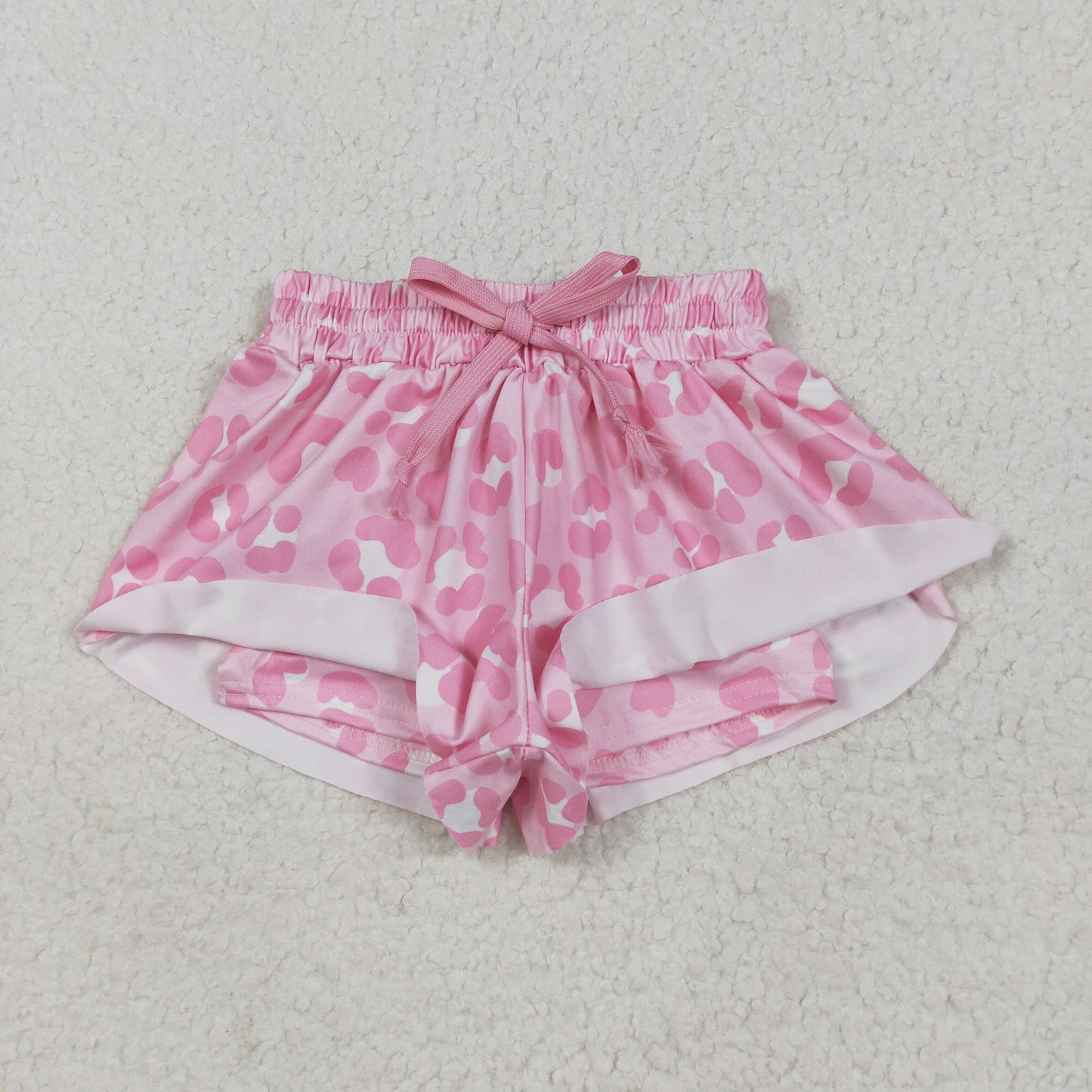 pink leopard butterfly shorts