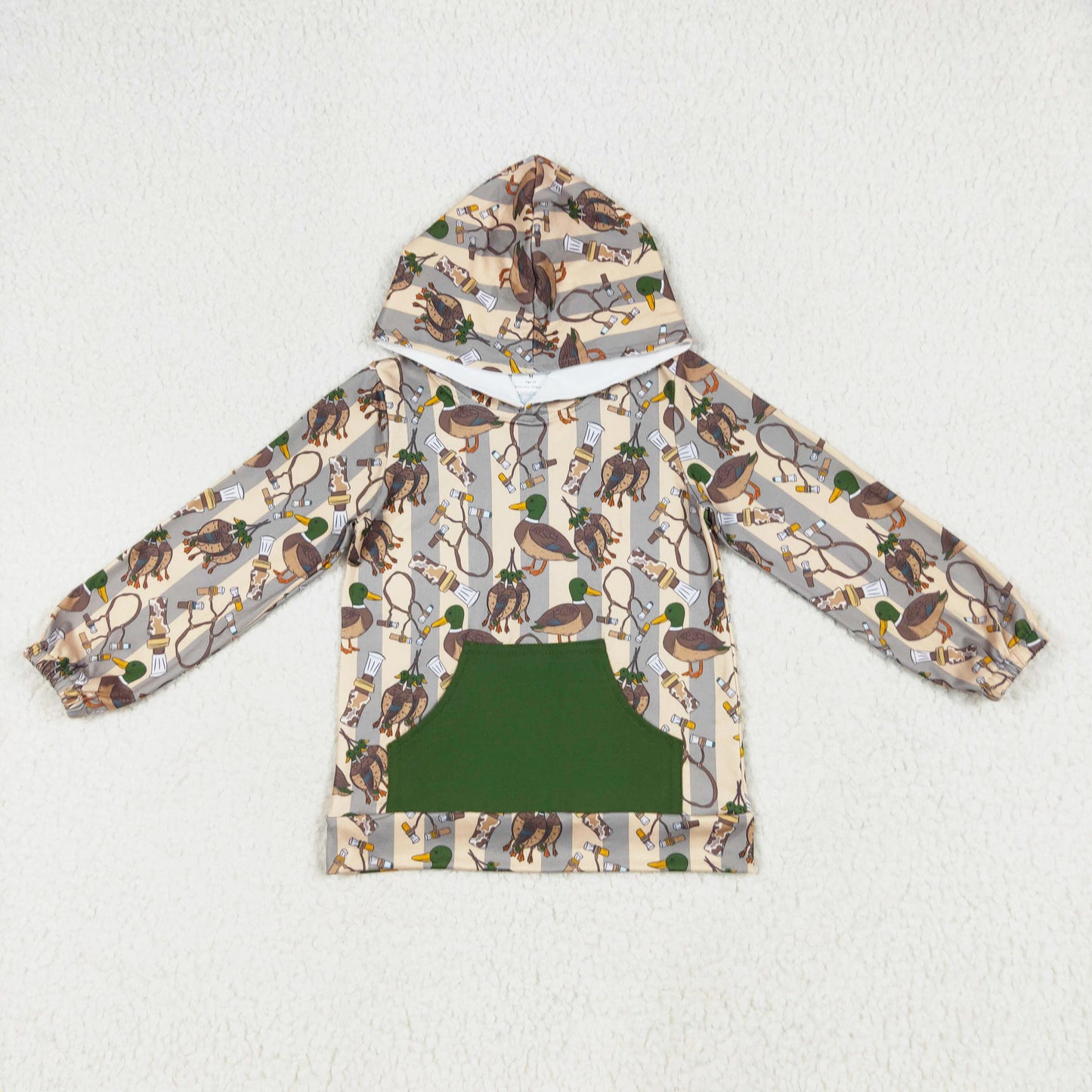 striped duck hoodies with pocket