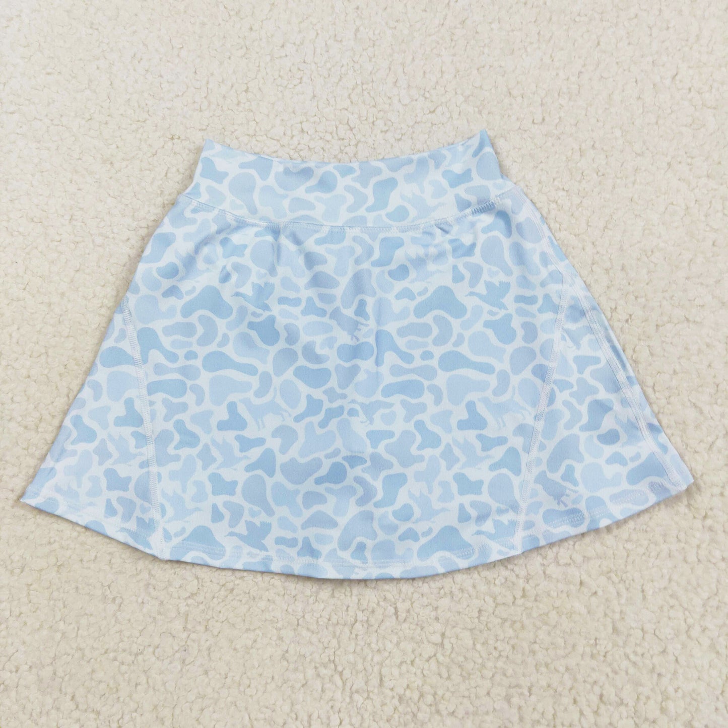 blue camo athletic skort