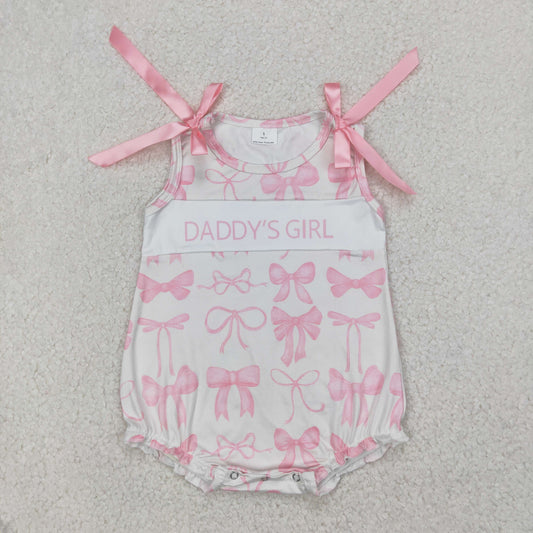 daddy's girl pink bow bubble