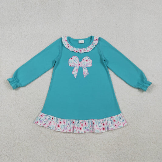 floral coquette embroidery ruffle dress