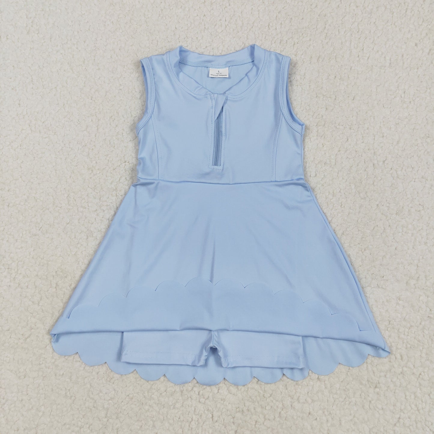 solid light blue athletic skort dress