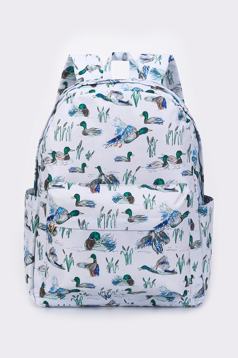 duck print children backpack