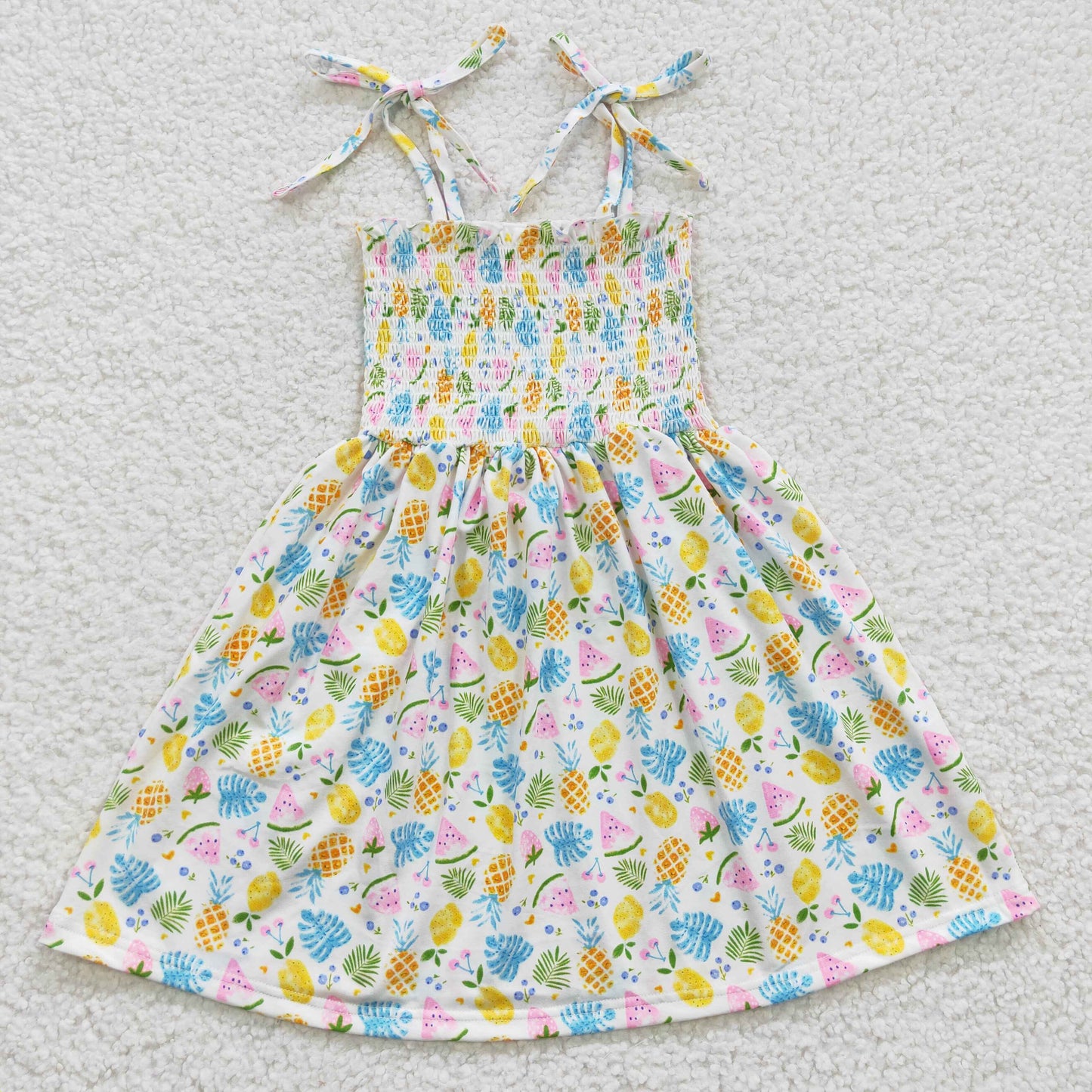 kids strap fruits dress girl dresses