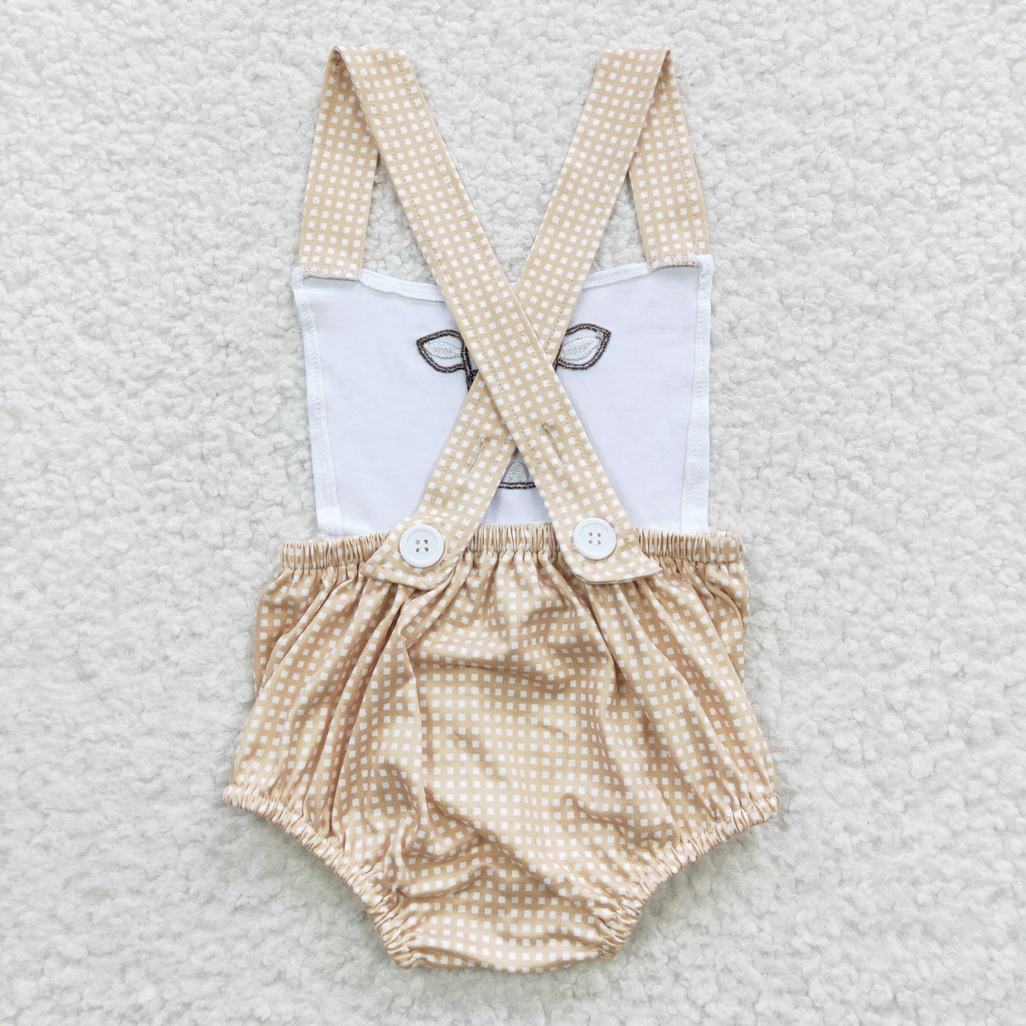 cow embroidery cross bubble for baby boy