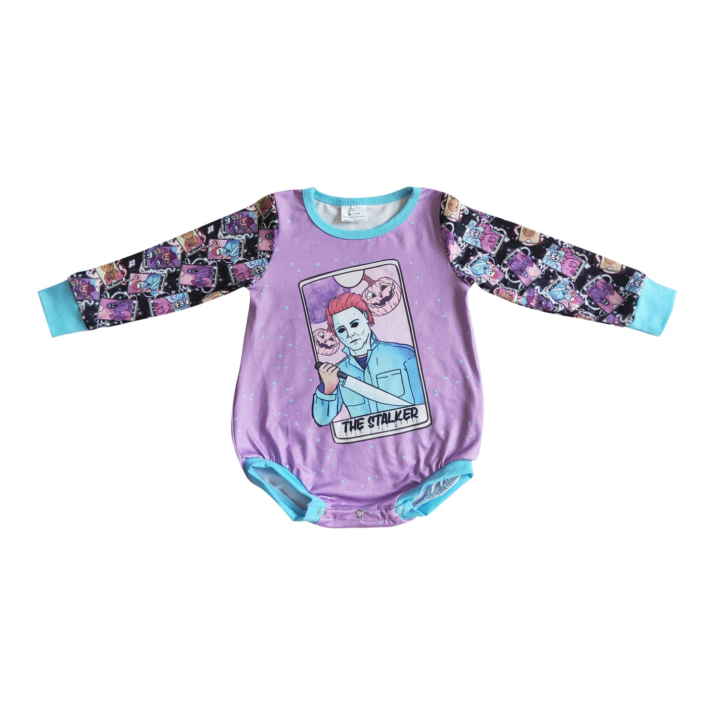 halloween ghost face baby romper