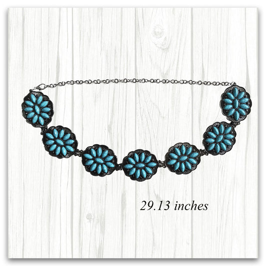 turquoise belt matching jeans