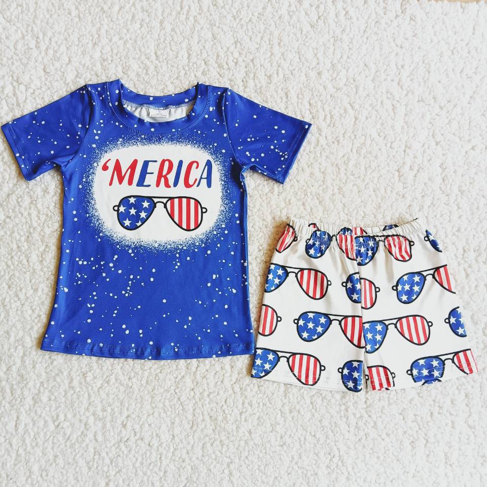 star and stripe glasses 4th of july boy clothing