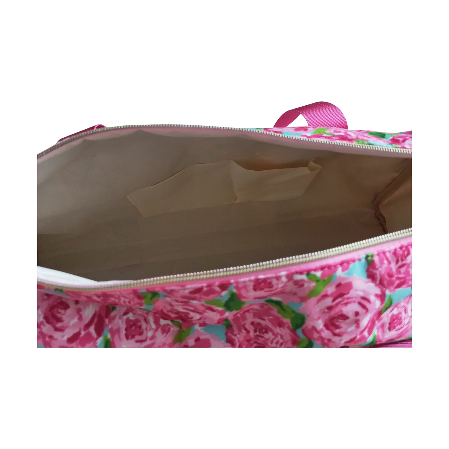 hot pink rose flower duffel & gym bags