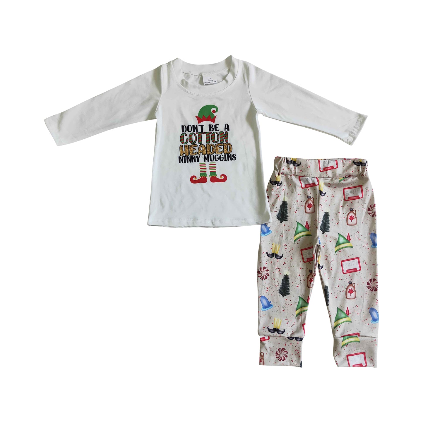 girl christmas elf leggings outfit clothing
