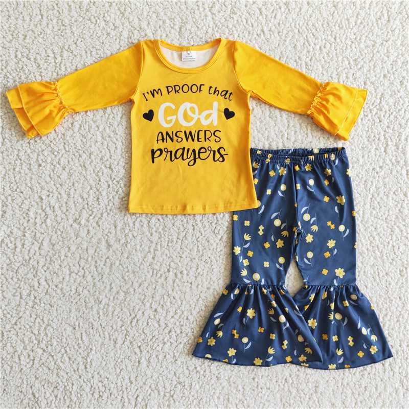 i'm proof that god answers prayers yellow floral outfit girl 6 A3-30