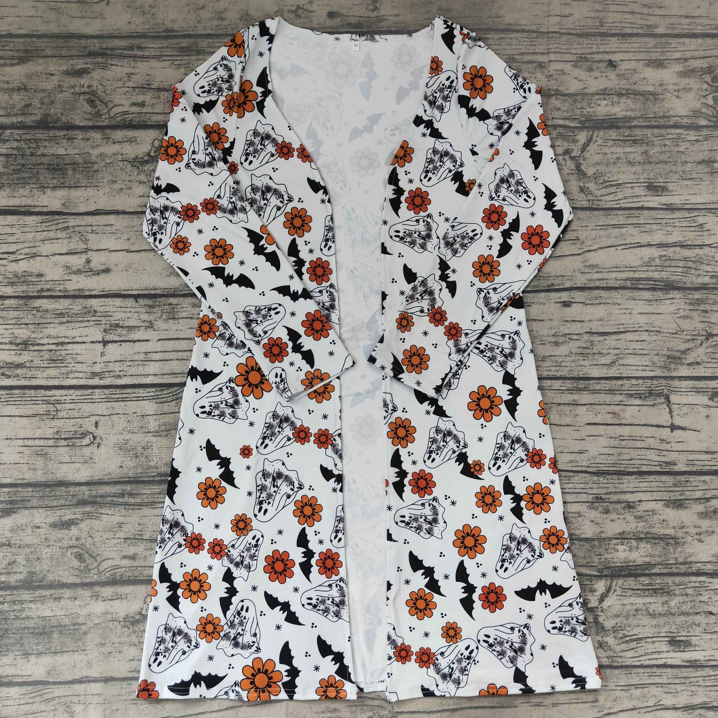 Mommy and me adult mama halloween boo flower bat cardigan