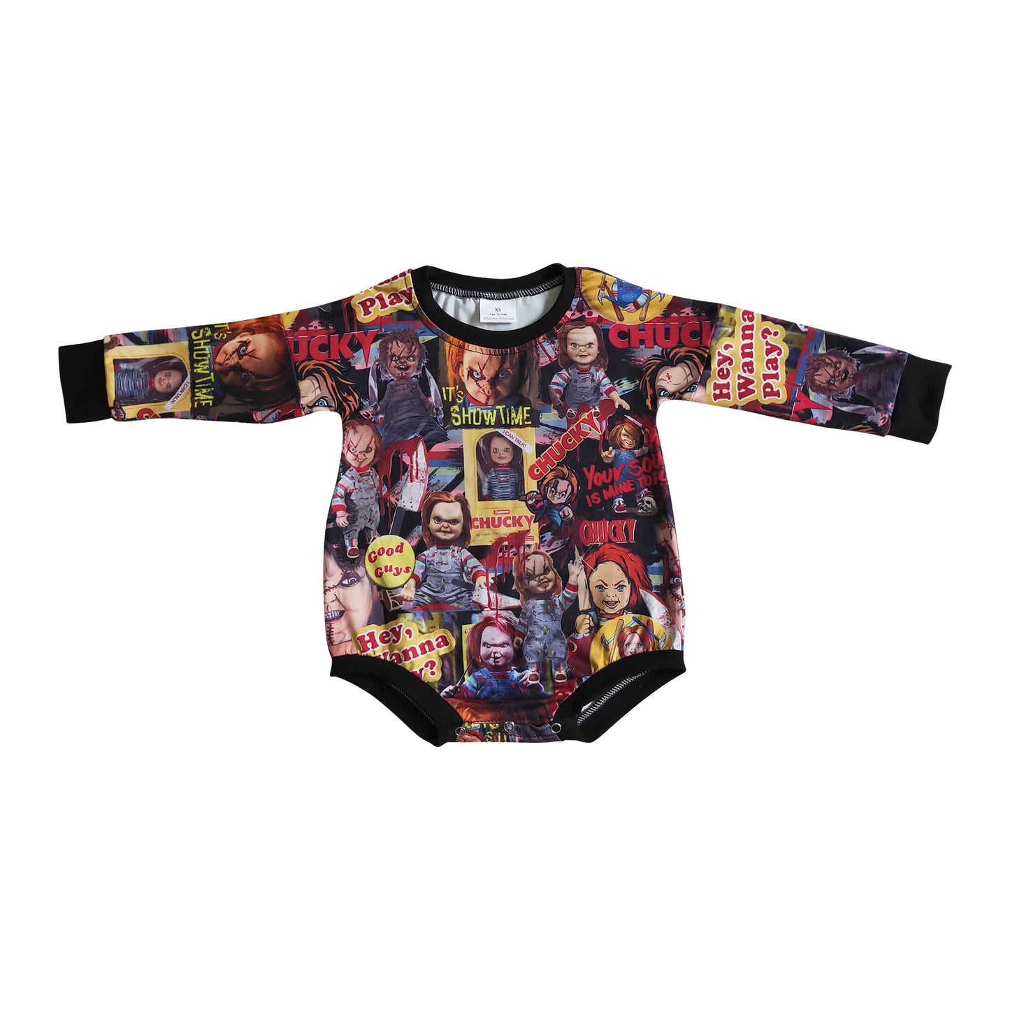 chucky doll baby romper halloween