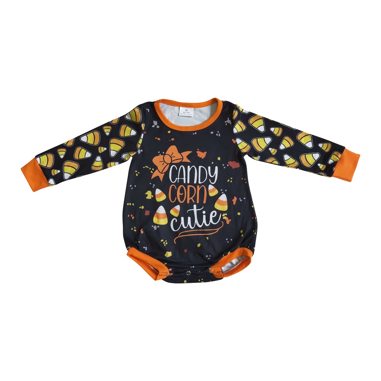 Halloween baby romper candy corn