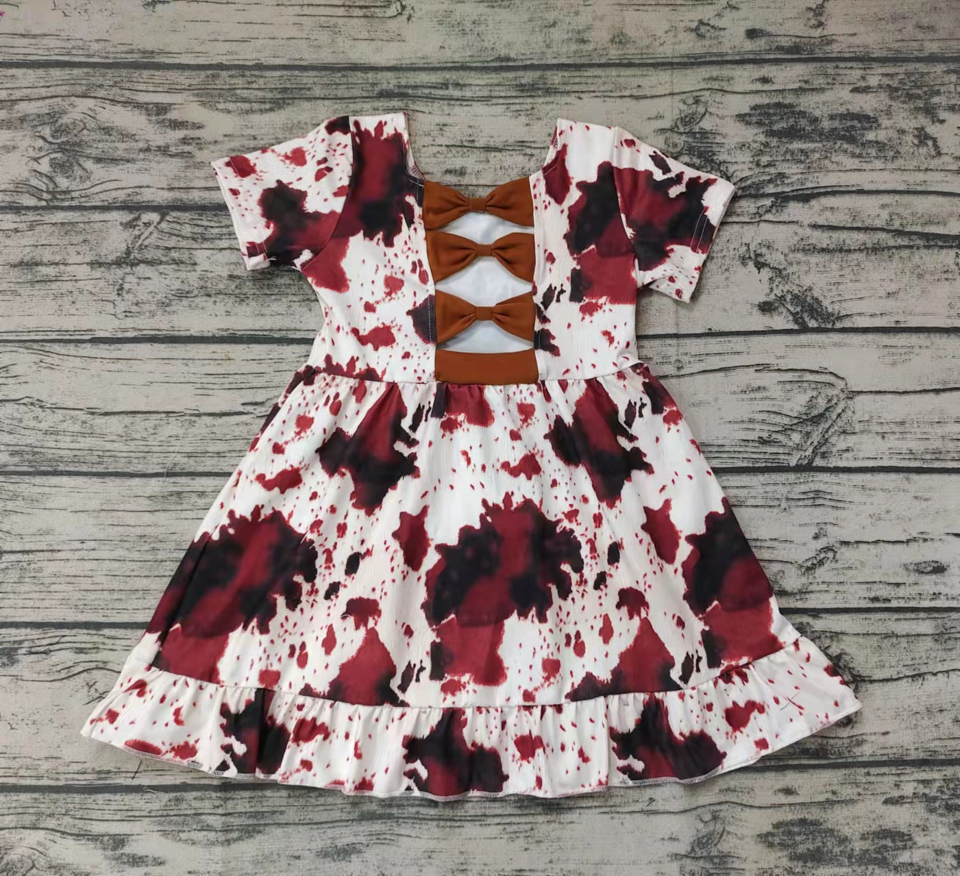 toddler girl's cow dress summer clothing girl