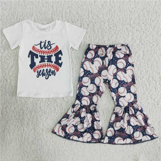 kids girl's outfit baseball pants set clothing