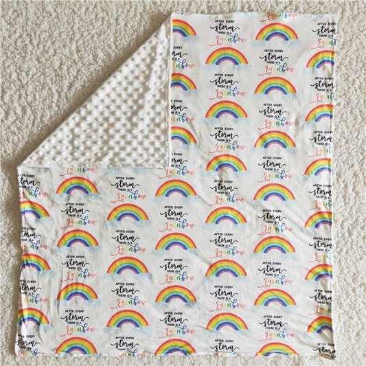 rainbow soft minky baby blanket