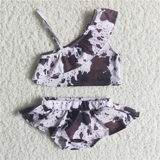 cow ruffle swimsuit