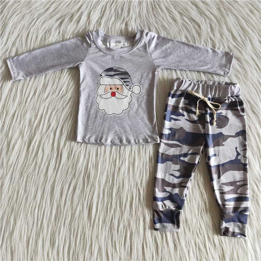 Grey Camo Pants Set