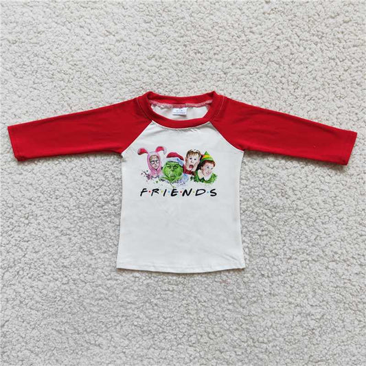 red sleeve raglan shirt for christmas
