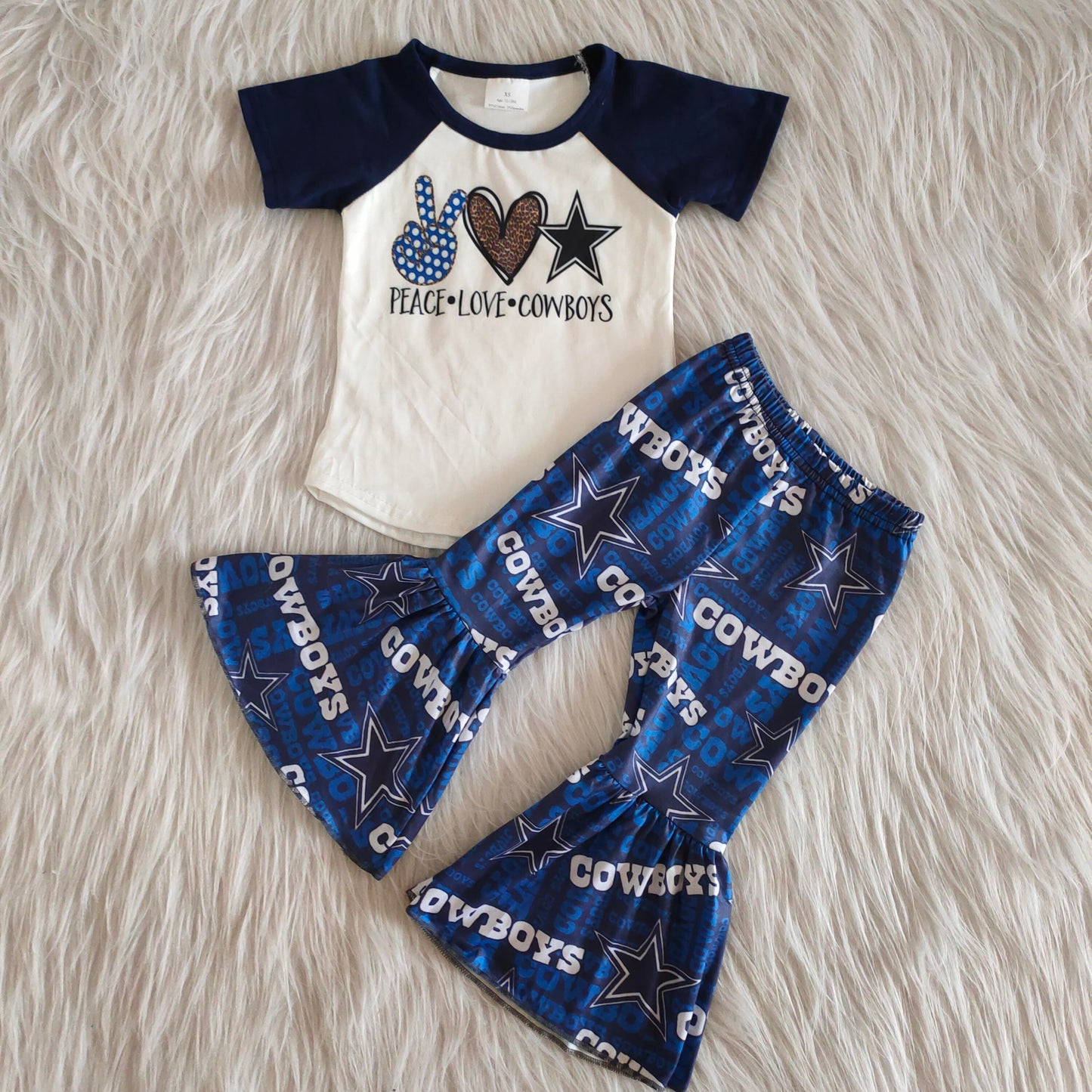 Cow Boy Blue Color Pants Set