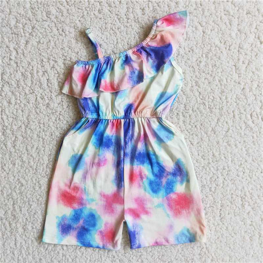 tie dye romper shorts length
