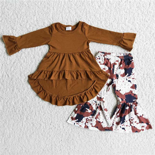 High and Low Brown Cow Outfit