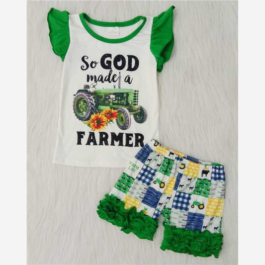 farm truck shorts set