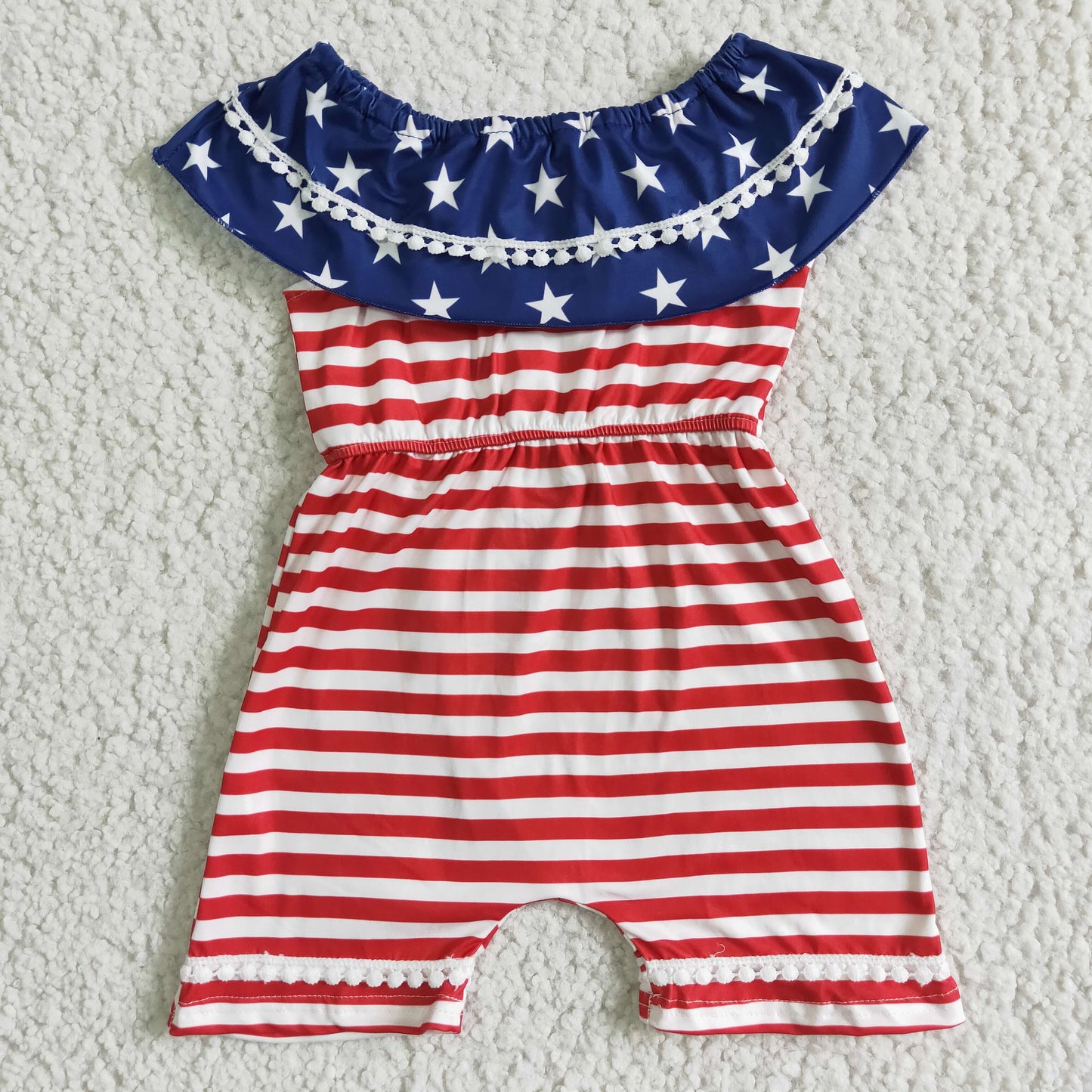 4th of july stripe star girl jumpsuit