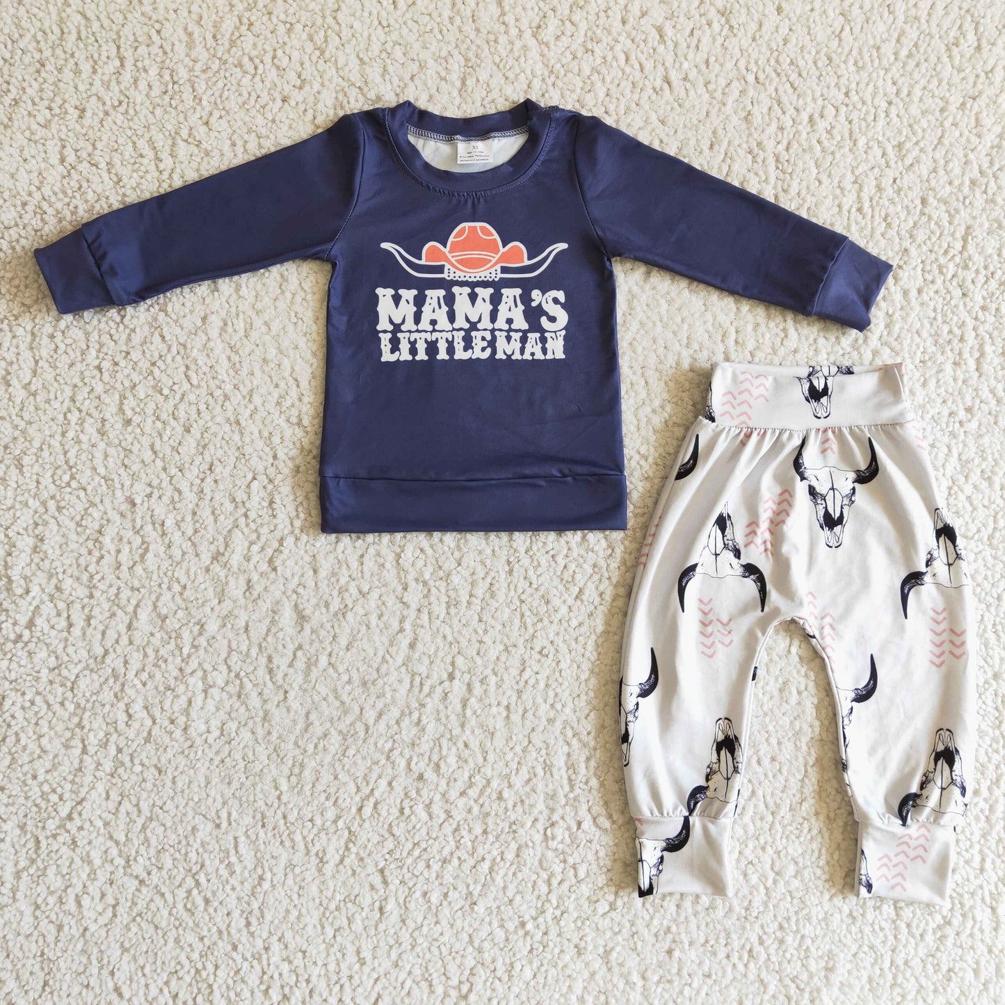 mama's little man skull outfit boys clothing